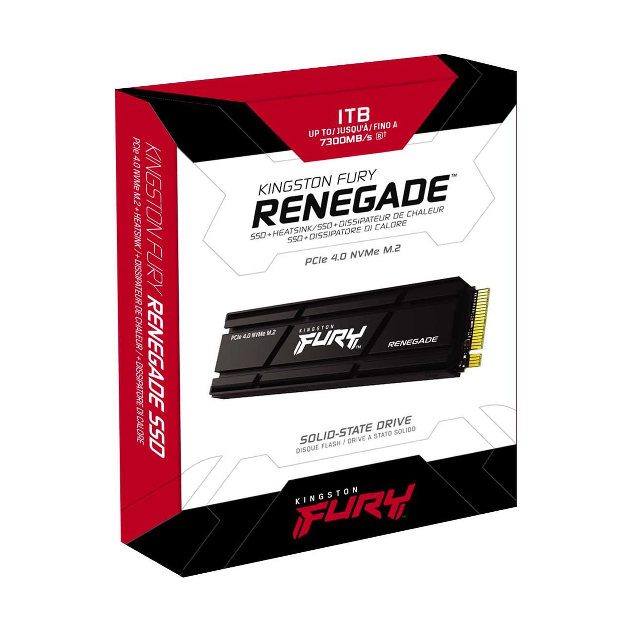 Kingston FURY Renegade 1TB PCIe 4.0 NVMe M.2 SSD FOR PC / PS5 WITH Heatsink Kingston FURY Renegade 1TB PCIe 4.0 NVMe M.2 SSD FOR PC / PS5 WITH Heatsink